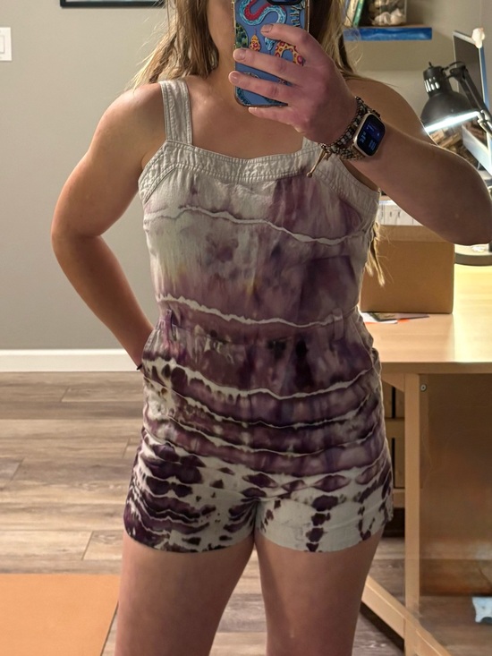 Pants - Hand dyed Amethyst Romper